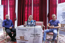 &lt;p&gt;MOSTAR, 1. listopada - Konferencija za novinare u povodu Šantićevih večeri poezije održana je u Vladičanskom dvoru u Mostaru.&lt;/p&gt;
