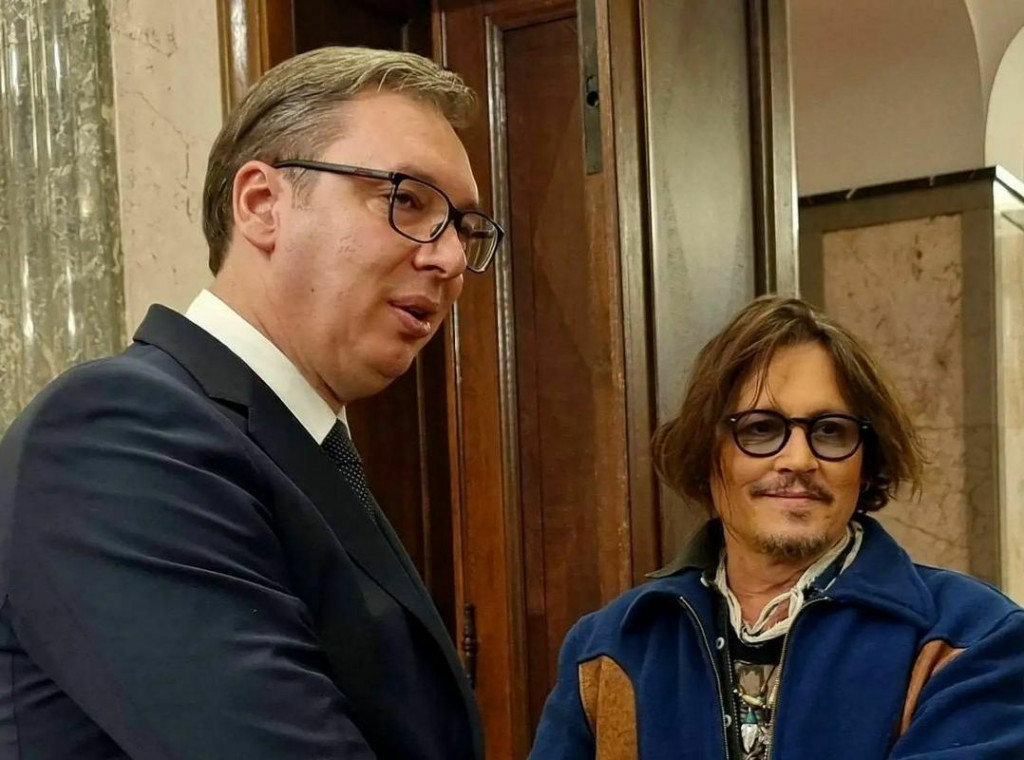 Aleksandar Vučić i Johnny Depp