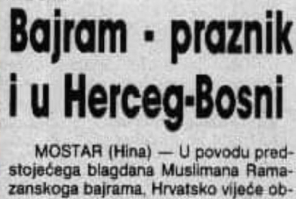 &lt;p&gt;Obilježavanje Bajrama u Herceg-Bosni&lt;/p&gt;

