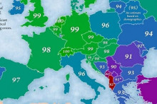 &lt;p&gt;Prosjeci IQ-ova u Europi&lt;/p&gt;
