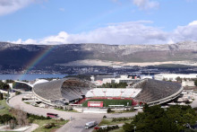 &lt;p&gt;16.02.2022., Split - Stadion na Poljudu zbog kratkotrajne kise na trenutak uljepsala duga. Photo: Ivo Cagalj/PIXSELL&lt;/p&gt;
