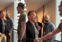 &lt;p&gt;Miočić ostao u čudu, Schwarzenegger zastao da bi mu stisnuo ruku&lt;/p&gt;
