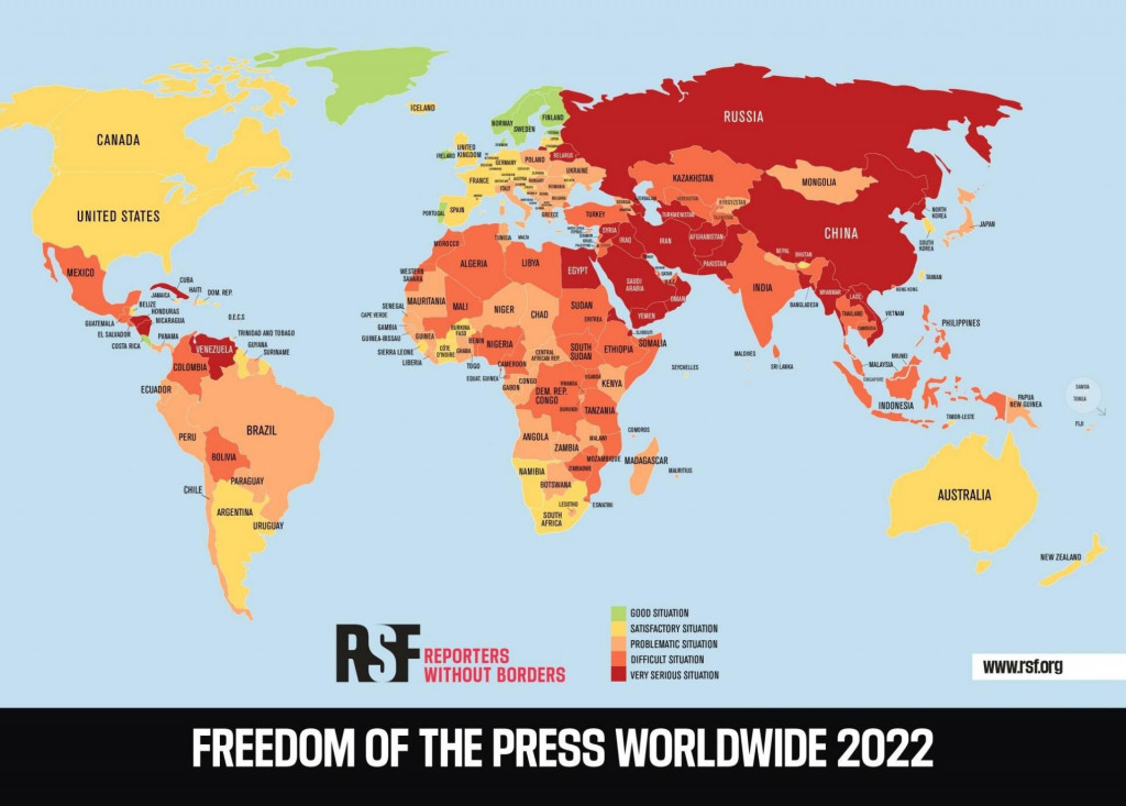 &lt;p&gt;Svjetski indeks slobode medija za 2022.: BiH pala za devet mjesta&lt;/p&gt;
