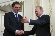 &lt;p&gt;Russian President Vladimir Putin, right, shakes hands with Serbian Prime Minister Aleksandar Vucic in the Novo-Ogaryovo residence, outside Moscow, Russia, Tuesday, July 8, 2014. (AP Photo/ Max Shipenkov, pool)&lt;/p&gt;
