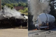 &lt;p&gt;Teška nesreća kod Lukavca: Cisterna i automobil se zapalili nakon sudara&lt;/p&gt;

