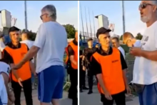 &lt;p&gt;Sukob Hajdukovog navijača s policijom&lt;/p&gt;
