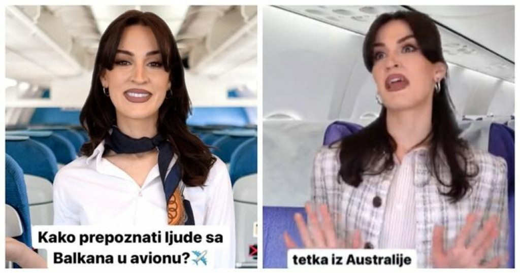 &lt;p&gt;Stjuardesa pokazala kako prepoznaje Balkance u avionu: Od tetke iz Australije do reality zvijezde&lt;/p&gt;
