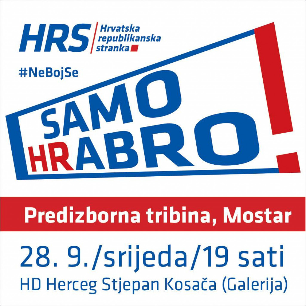 &lt;p&gt;HRS organizira predizbornu tribinu u Mostaru&lt;/p&gt;
