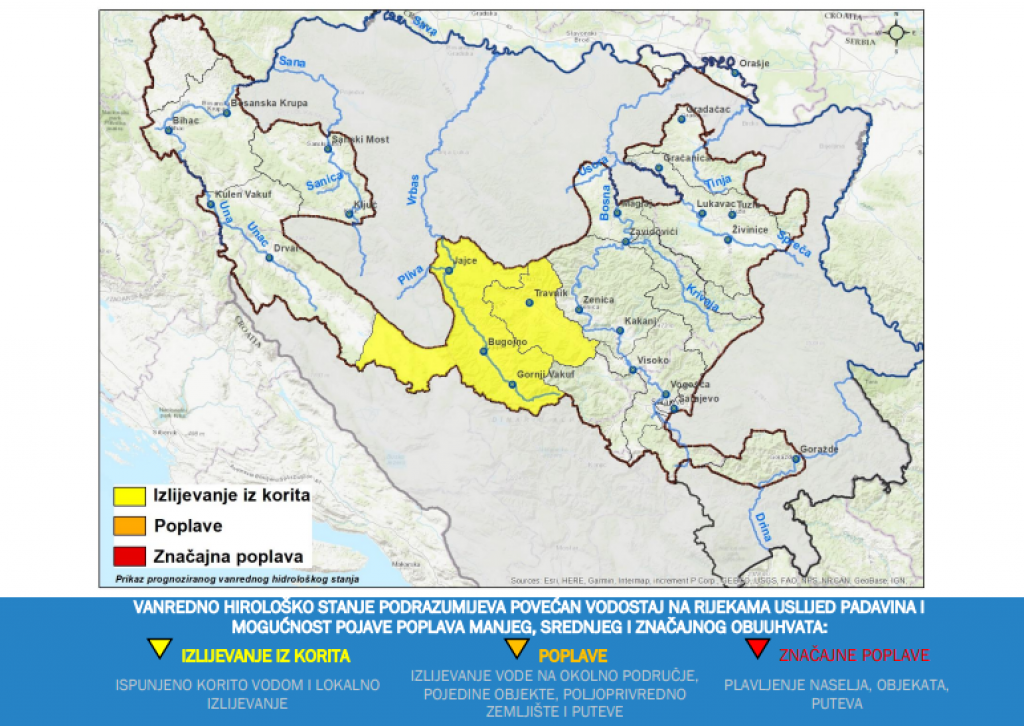 &lt;p&gt;Značajniji porast vodostaja moguć u gornjem toku Vrbasa i Lašve&lt;/p&gt;
