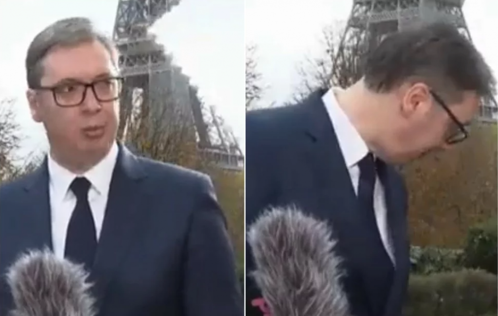&lt;p&gt;Vučić u Parizu: Nije se ni pomjerio na pad reflektora&lt;/p&gt;
