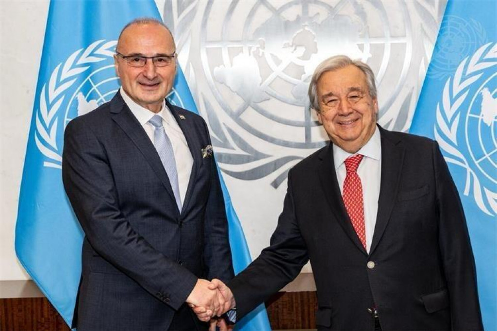 &lt;p&gt;Ministar Grlić Radman s glavnim tajnikom UN-a Antonijom Guterresom&lt;/p&gt;