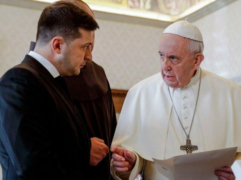 &lt;p&gt;Volodimir Zelenskij i papa Franjo&lt;/p&gt;