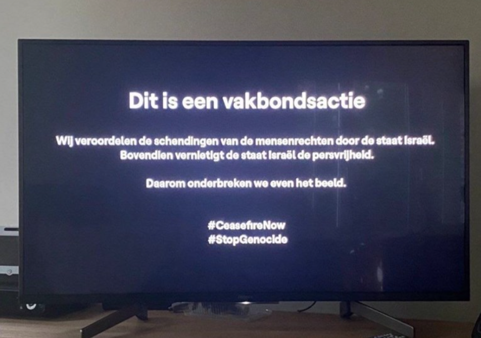 Belgijska televizija uoči nastupa izraelske predstavnice prekinula program i pustila poruku s natpisom ‘StopGenocide‘