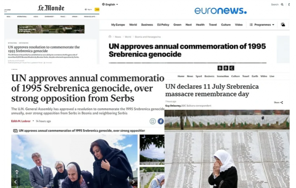 &lt;p&gt;Svjetski mediji o Rezoluciji o Srebrenici&lt;/p&gt;