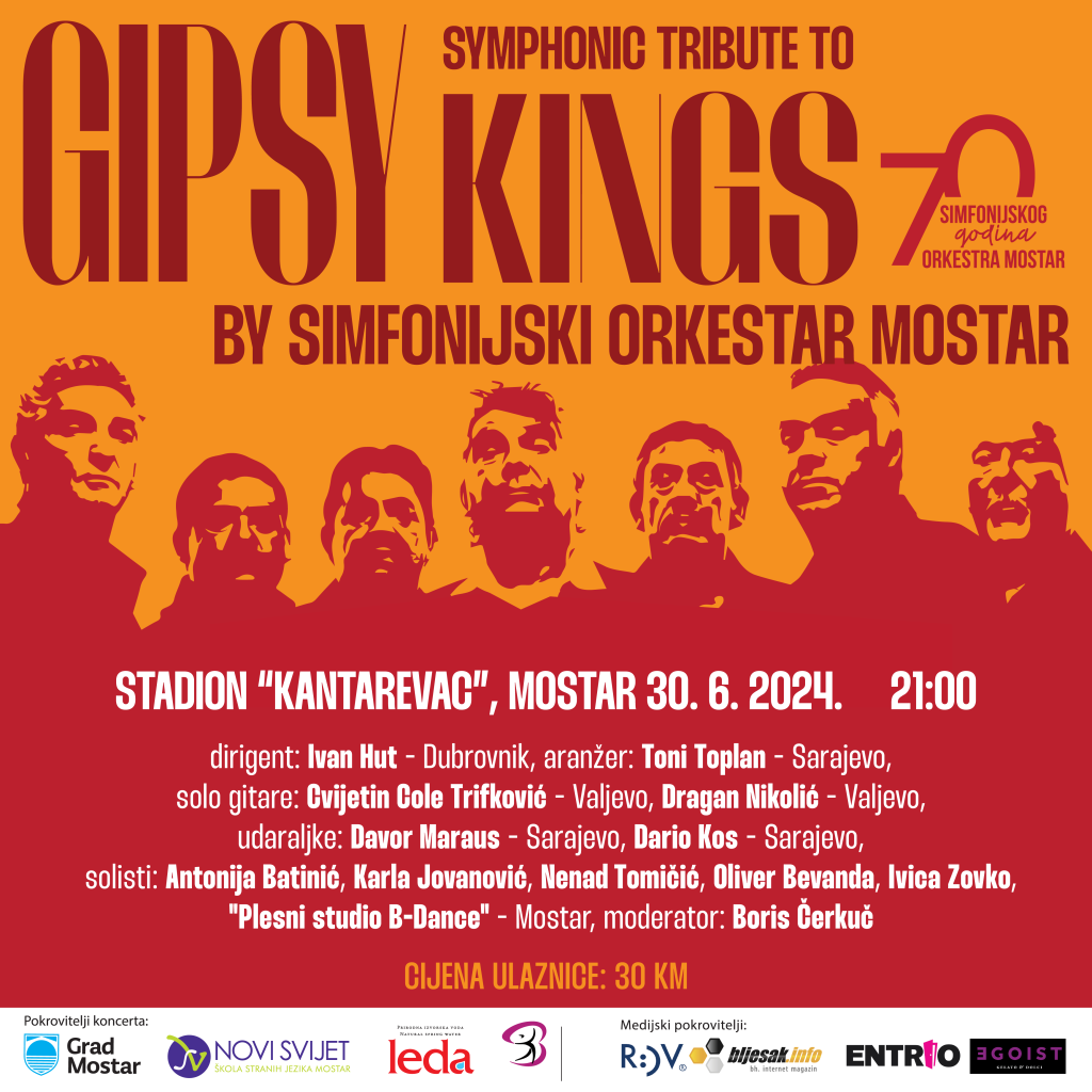 &lt;p&gt;Simfonijski orkestar Mostar priređuje koncert ‘Tribute to Gipsy Kings‘&lt;/p&gt;