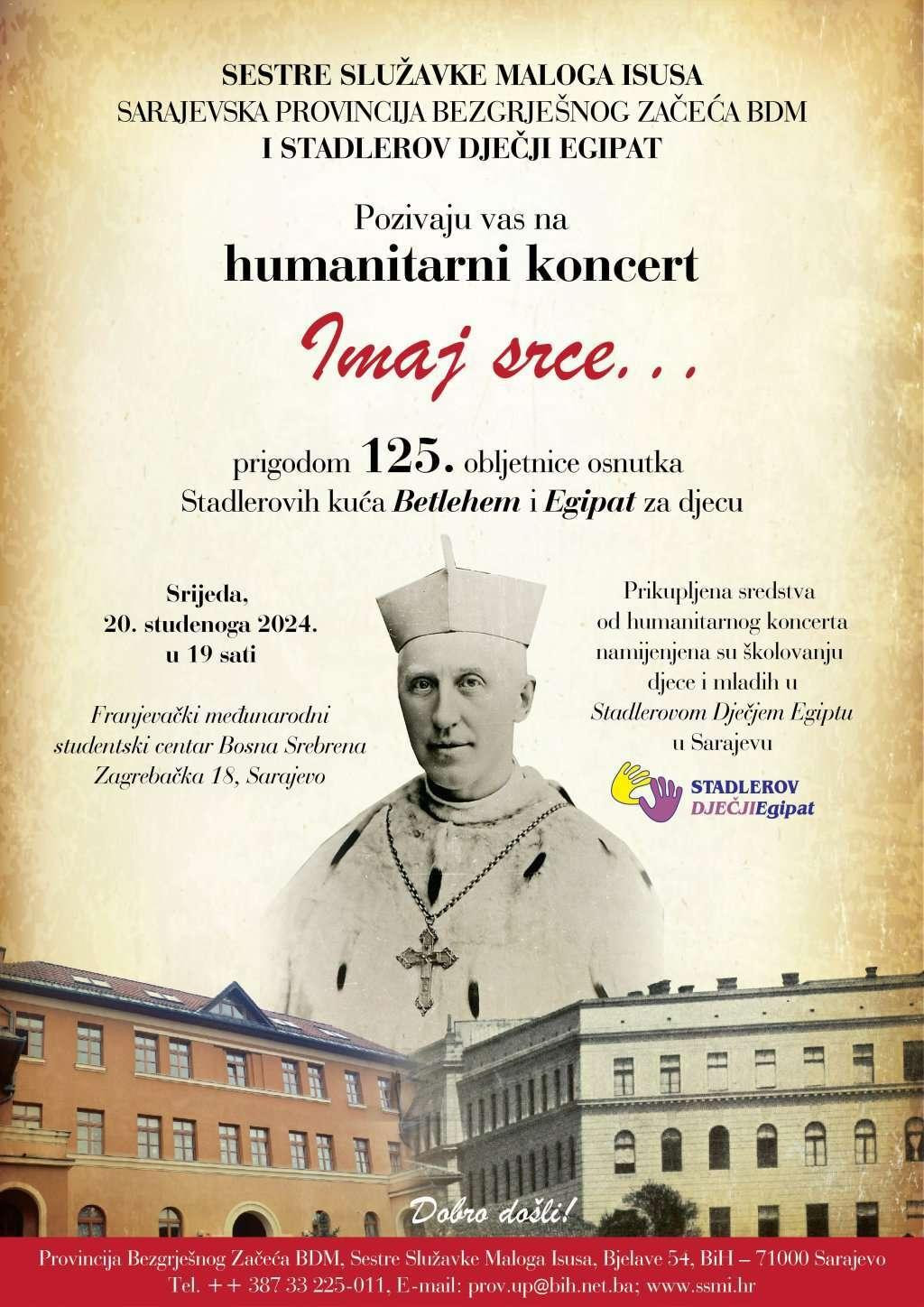 &lt;p&gt;Humanitarni koncert za školovanje djece i mladih u Stadlerovom dječjem Egiptu u Sarajevu&lt;/p&gt;